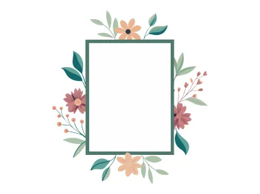 Wedding Flower Frame Design Vector