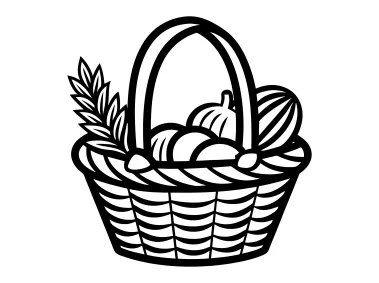 Wicket Harvest Basket Logo Template