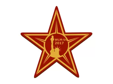 Wiki Loves Monuments 2017 in the United States - Barnstar Gold Logo