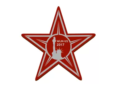 Wiki Loves Monuments 2017 in the United States - Barnstar Silver Logo
