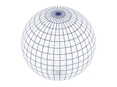 Wireframe Sphere Shape Logo Template