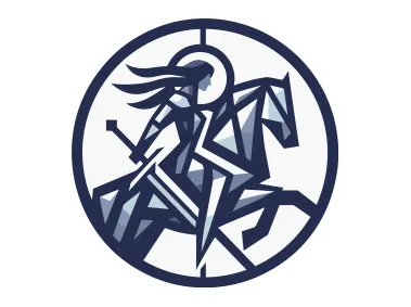 Woman Knight Logo Template