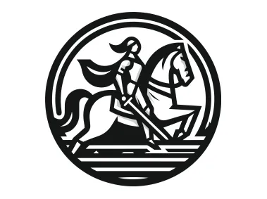 Woman Knight Logo Template