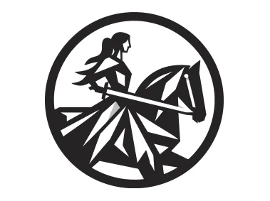 Woman Knight Logo Template