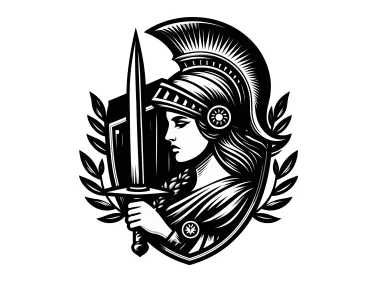 Woman Roman Soldier Logo Template