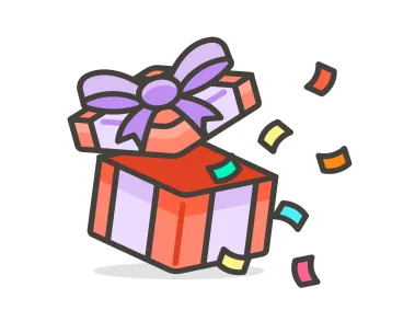 Wrapped Open Gift Box Emoji Icon
