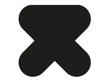 X Style Geometric Shape Logo Template