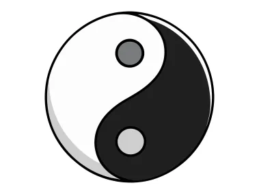 Yin–Yang S-Curve Logo Template