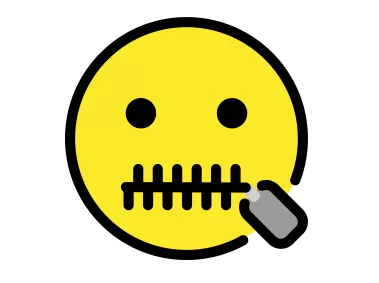 Zipper Mouth Face Emoji Icon