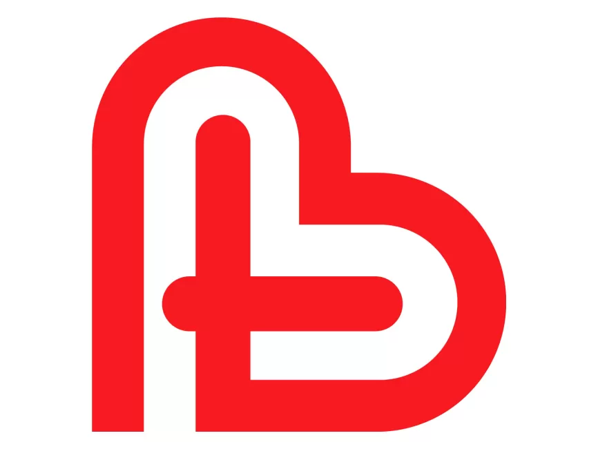 TB Letter Heart Logo Template