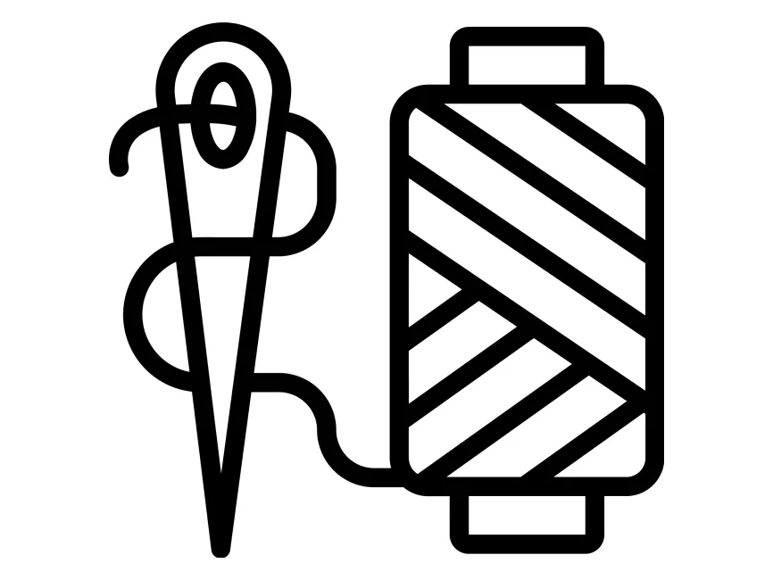 Thread Spool and Needle Icon PNG vector in SVG, PDF, AI, CDR format