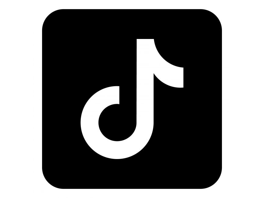 Tiktok Black And White Logo Icon Logo Design