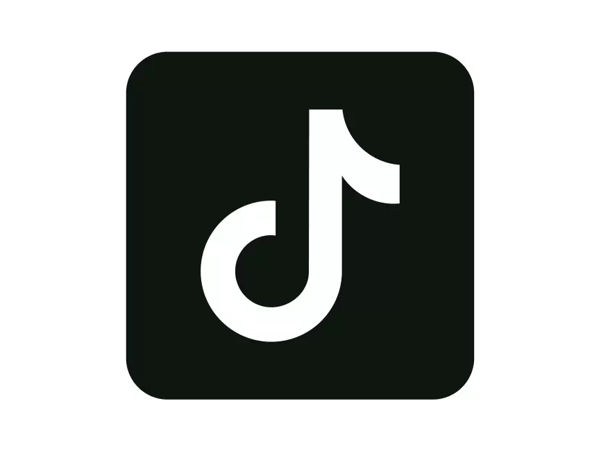 TikTok Rounded Black Icon Logo