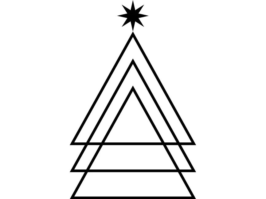 Triangles with Stars Logo