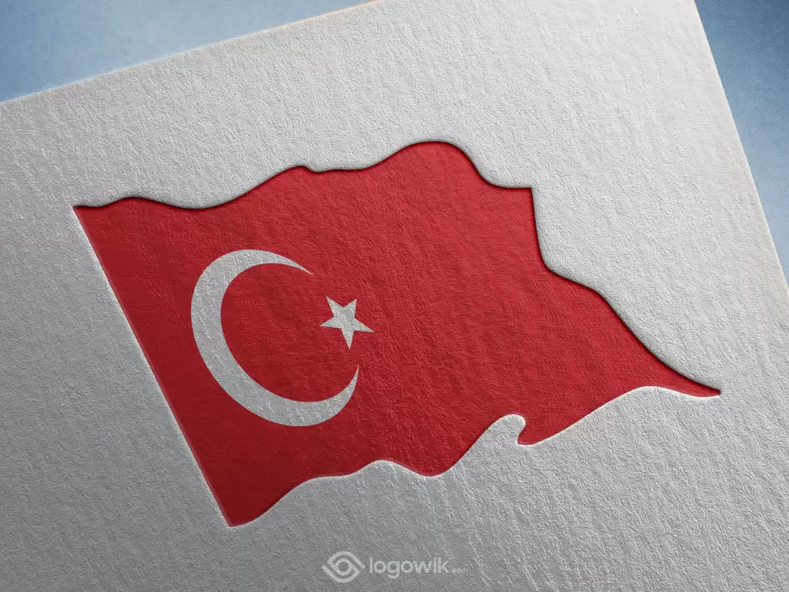 Türk Bayrağı Vector Mockup