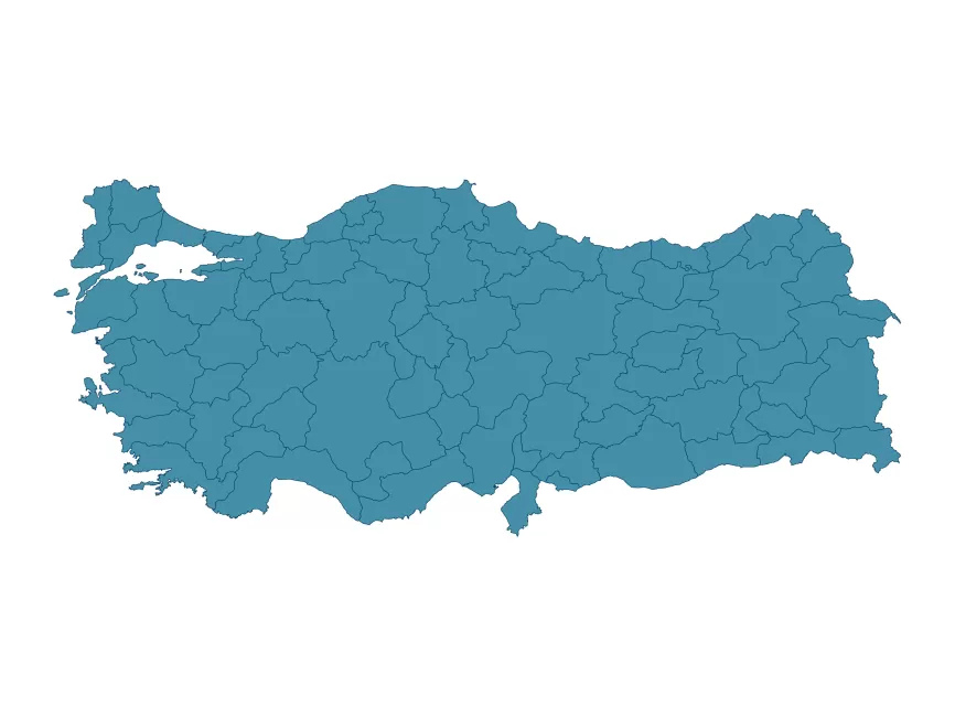 Türkiye Haritası Vector
