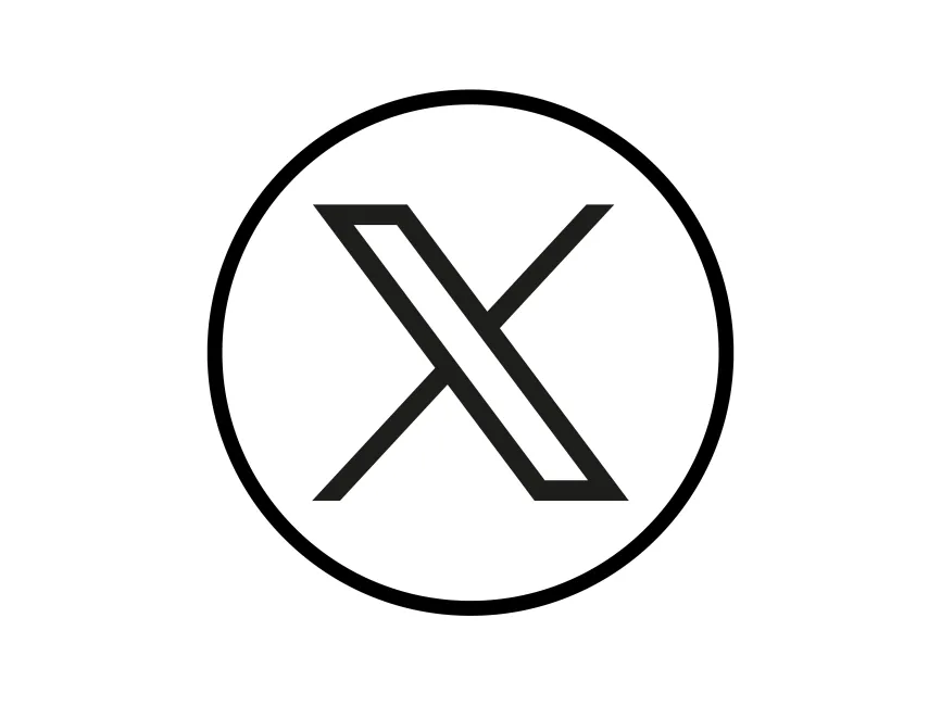 Twitter X Line Icon