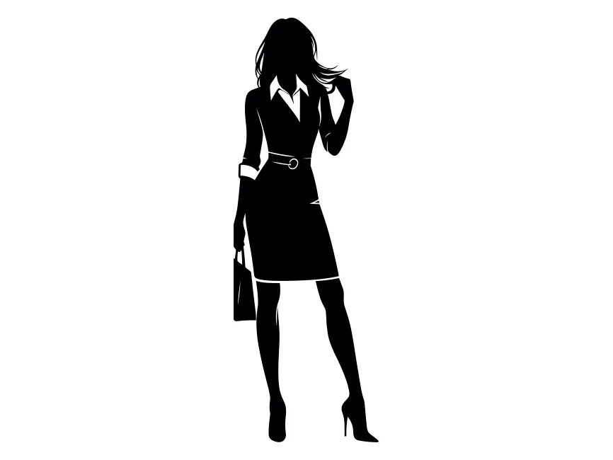 Vector Woman Silhouette Logo Template PNG vector in SVG, PDF, AI, CDR ...