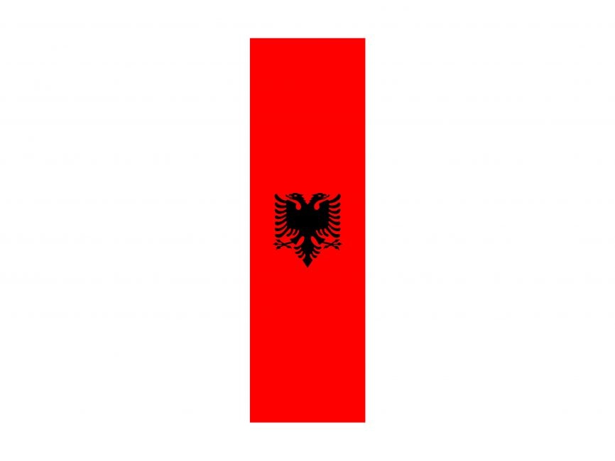 Vertical Flag of Albania Logo