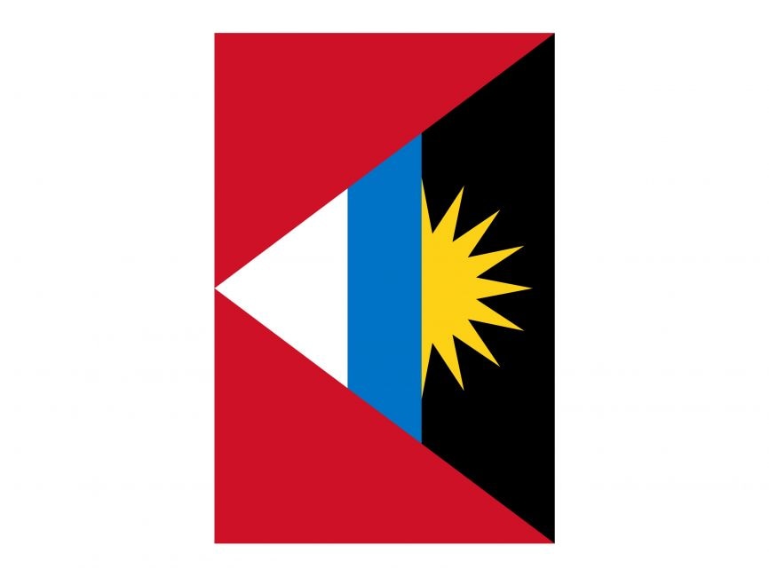 Vertical Flag of Antigua and Barbuda Logo