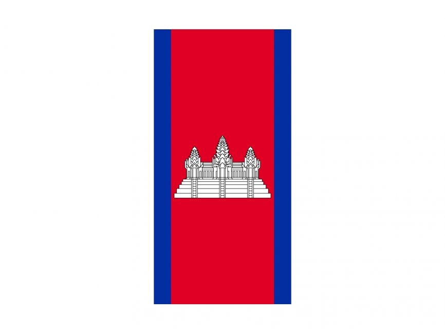 Vertical Flag of Cambodia Logo