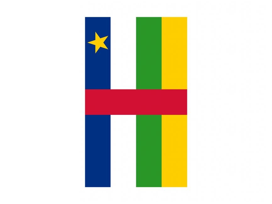 Vertical Flag of the Central African Republic Logo