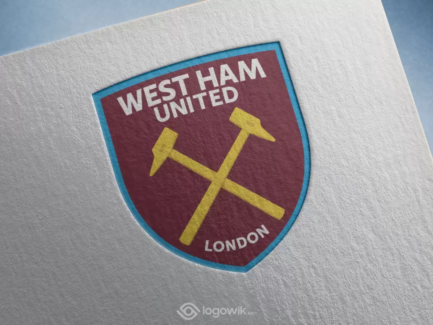 West Ham United London Logo Mockup