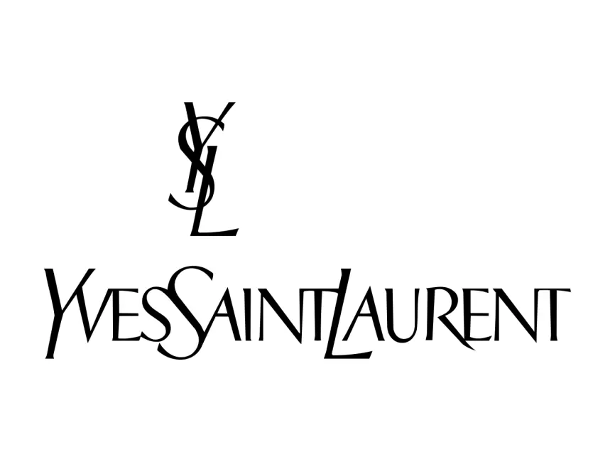 Ysl Yves Saint Laurent Brand Logo Black Symbol Clothes Design Icon