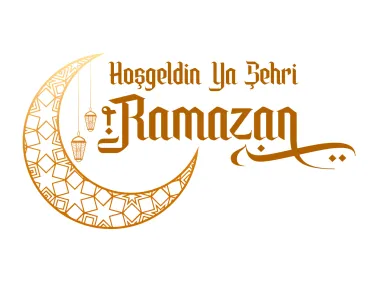 Hoşgeldin Ya Şehri Ramazan Text Design Vector