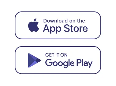 Navy Blue App Store and Google Play Badges Logo
